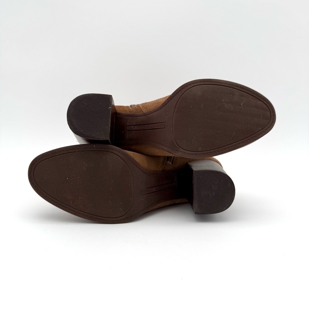 Tommy Hilfiger Women's Brown Suede Ankle Boots Size 6 Heels Zip Zipper - Picture 13 of 13